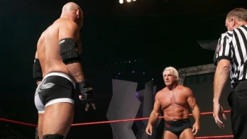 Goldberg and Flair Face Off
