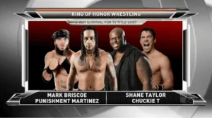 Four Corner Survival Match to Crown Number One Contender for World TV Title!