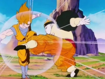 Gok&ucirc;, daburu shokku!! Yamai to teki no hasamiuchi
