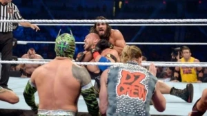 Champion vs. Champion Lumberjack Match