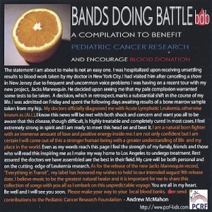 Bands Doing Battle: A Compilation to Benefit Pediatric Cancer Research and Encourage Blood Donation